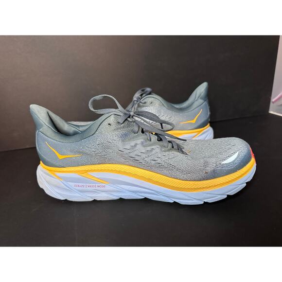 Hoka One One Clifton 8 Shoes Mens 11.5 2E Mens Blue Running 1121374 GBMS - Picture 7 of 12